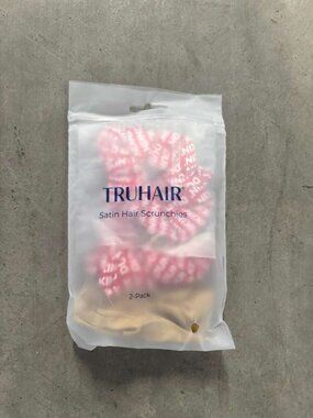 TRUHAIR 2-Pack Satin Hair Scrunchies